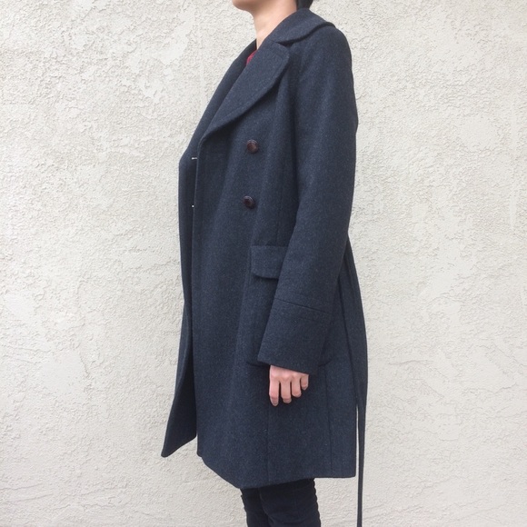 J.Crew Charcoal Double Breasted Pea Coat - Picture 3 of 6